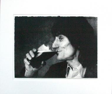 Ronnie Wood drinking 